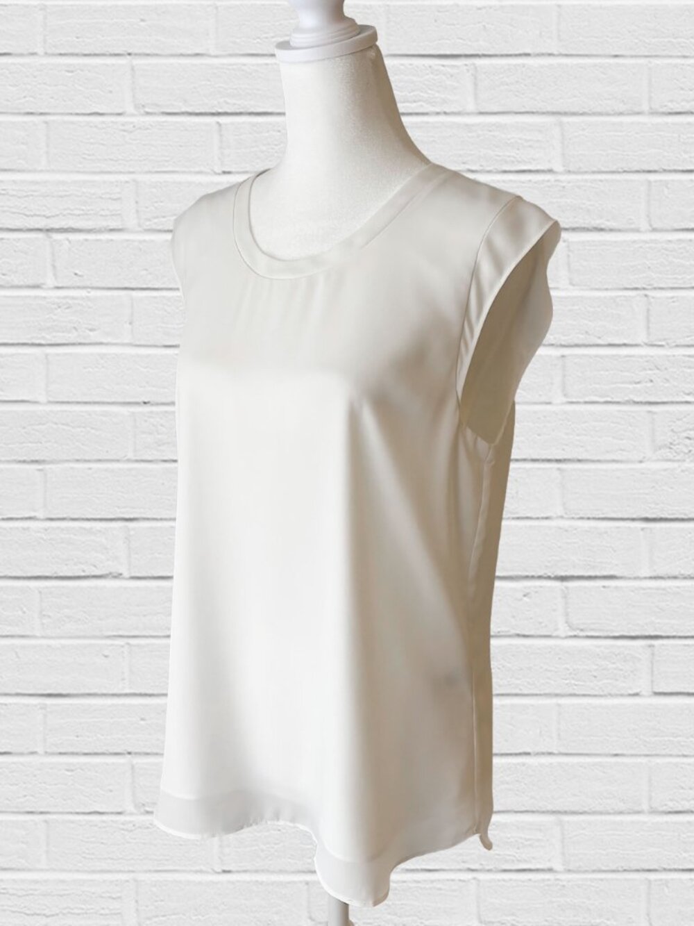 cap sleeve white blouse